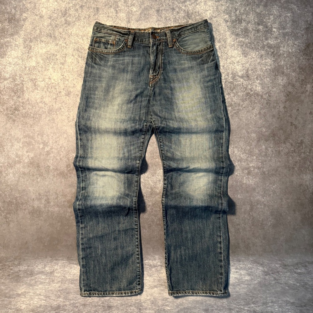 Mavi Matt Jeans Mens 32/34 Blue Relaxed Straight Leg Denim Pants